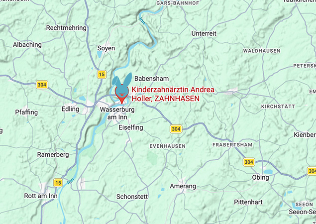 Anfahrt zur Zahnhasen® Kinderzahnarztpraxis in Wasserburg am Inn